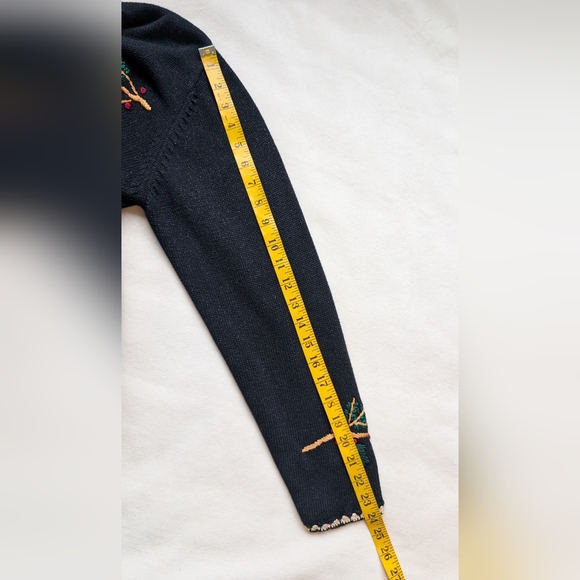 Vintage Tabi Women's Christmas Holiday Cardigan Sweater Embroidered Size M - Picture 15 of 16